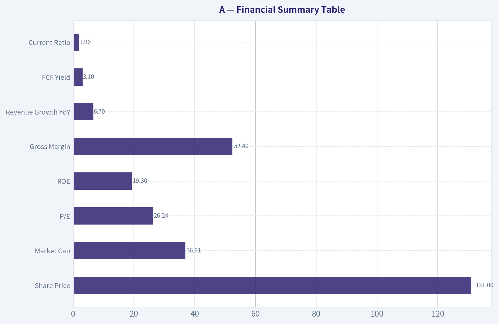 Financial Summary Table