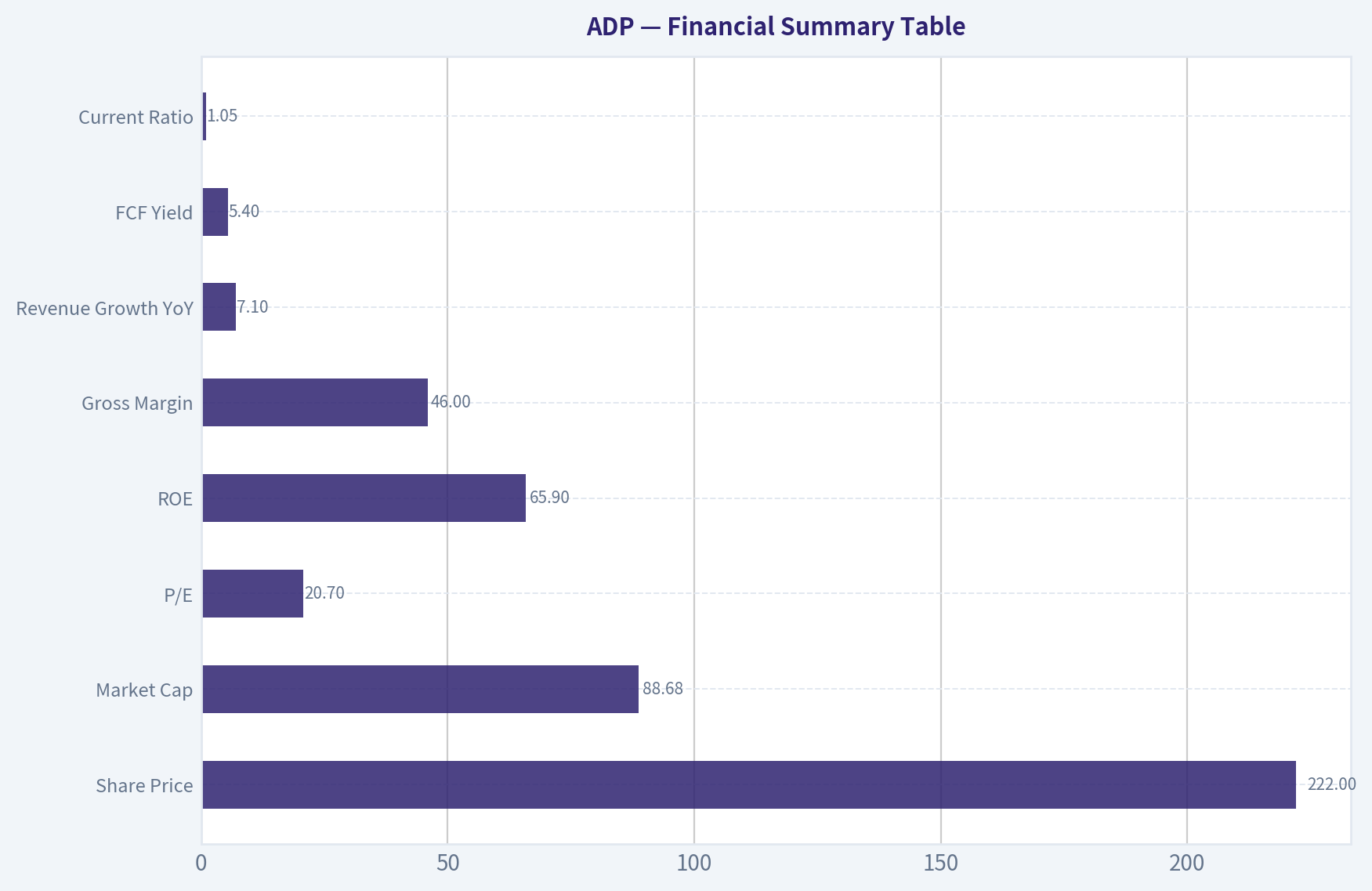 Financial Summary Table