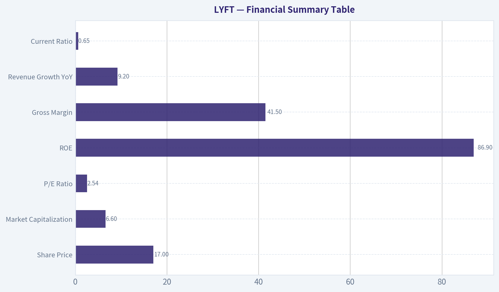 Financial Summary Table