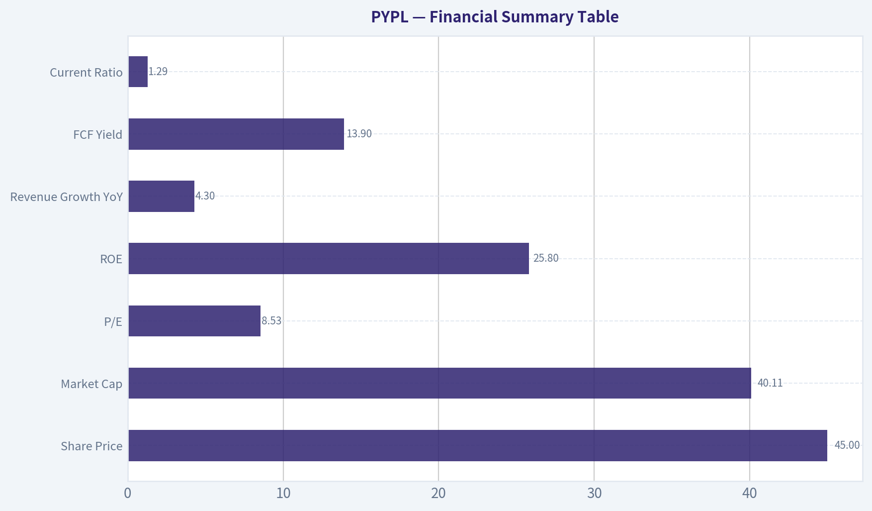 Financial Summary Table